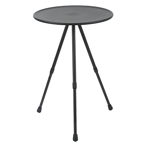 Table de voyage légère pliante ronde noire mat réglable