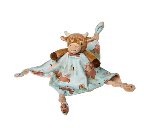 Image of Mary Meyer Lovey Stuffed Animal Security Blanket Plush Soft Snuggle Toy, 13 x 13-Inches, Hetty Highland Cow