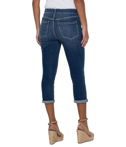 Liverpool Los Angeles Chloe Pull-On Crop Skinny with Rolled Cuff in Fowler Fowler 43