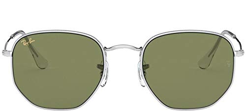 Image of Ray-Ban Men-Women Wrap-Around Sunglasses Grey Frame Green Lens Medium