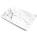 MacBook Air 13 Inch Case A1369/A1466, DEENAKIN Shock-Proof Anti-Scratch with White Marble Design,Plastic Hard Shell Protective Case Keyboard Cover Mouse pad White Marble