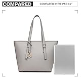 Miss Lulu Women's Waterproof Black Tote Bag for School & Work | Fits 13.3-inch Laptop | Spacious Handbag for Shopping & Everyday - Image 6