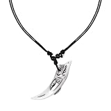 WATIIFUFU Collana Etnico Pendente a Dente di Squalo in Resina Bianca, Lavorazione di Alta Qualità e Design Creativo, per Surf e Utilizzo Quotidiano