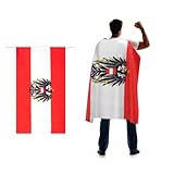 Austria Austrian Coat of Arms Flag Cape 3x5 FT for Independence Day Holiday Costumes Celebrati,150D Premium Polyester,Austrian Eagle Patriotic Flags Costume Cloak.