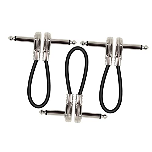 HANABASS Guitar Effect Cable Set 3pcs Professional Electric Guitar Patch Cables Durable Audio Wire Compatible Bass Keyboards