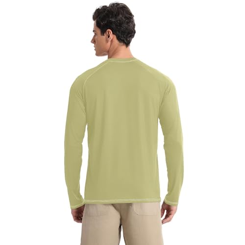 Lemon Chiffon Men's Rash Guard Breathable Comfort Rash Guard Long Sleeve Outdoors2
