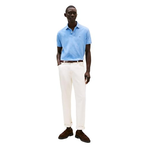 Image of Tommy Hilfiger Mens Short Sleeve Cotton Pique Polo Shirt in Regular Fit