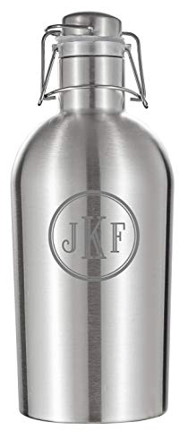 Personalized Visol 64 oz. Cassis Double Wall Insulated Beer Growler - Free Engraving (Roman Monogram)