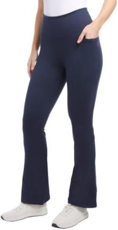 Jockey Women's High-Waisted Yoga Pants, Boot Cut Flare Leg, Studio Flare (US, Alpha, X-Large, Regular, Regular, Navy) - Image 2
