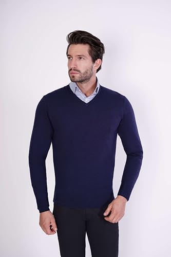 1st American Maglia collo a V in Cashmere e Seta