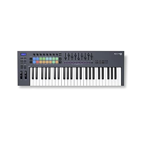 Novation FLkey 49 controlador de teclado MIDI : integración perfecta con FL Studio y modos Chord y Scale. Todo el software que necesitas para producir música.