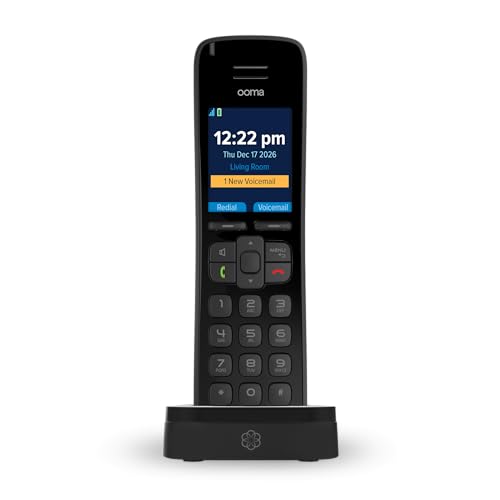 Ooma HD3 Handset Cordless with Caller-ID and HD Voice Quality. Exclusively for Ooma Telo VoIP Home Phone Service