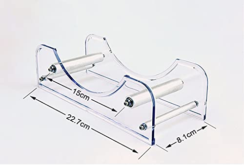 Lysee 3D Printer Parts & Accessories - 3D Printer Filament Spool Holder Acrylic Material Supplies Tray Fixed Stand with Bearing - (Color: Black)