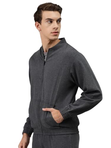 Image of Hubberholme Men's Cotton Blend Solid Collared Sweatshirt