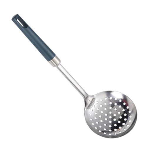 Espumadera de Acero Inoxidable, Cuchara Coladora de Metal, Cuchara Ranurada para Skimmer, Espumadera para Cocinar, Cuchara Ranurada Skimmer, Utensilios de Cocina, Cuchara con Agujeros(Verde)