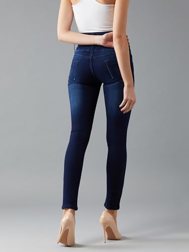 Image of Dolce Crudo Women's Skinny Fit High Rise Regular Length Stretchable High Waist Denim Jeans