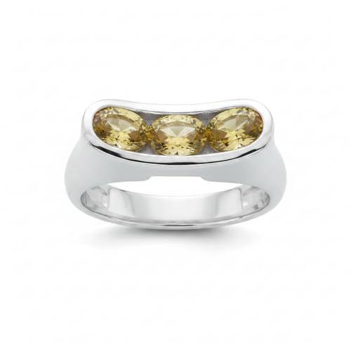 Bague en argent sterling et citrine naturelle, un bijou de haute qualité pour femme