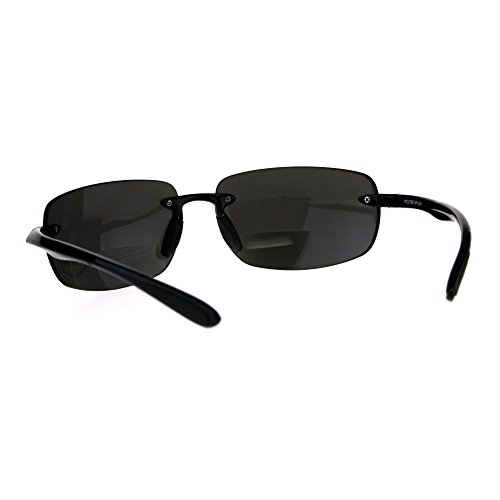 Mens Rimless Warp Sport Sunglasses With Bifocal Reading Lenses4