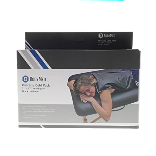Bodymed Heavy Duty Black Urethane Cold Packs – Reusable Flexible Ice Pack For Injuries – Cold Packs For Back Pain –Oversize, 21 In. X 13 In. #TOP2