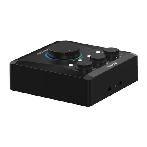 Image of Midiplus Routist RS USB Audio Interface 2in2out with dual OTG, one phone jack, Dual headphone jacks, DC input jacks for more stability (Three mobile phones live streaming, podcasting or recording)