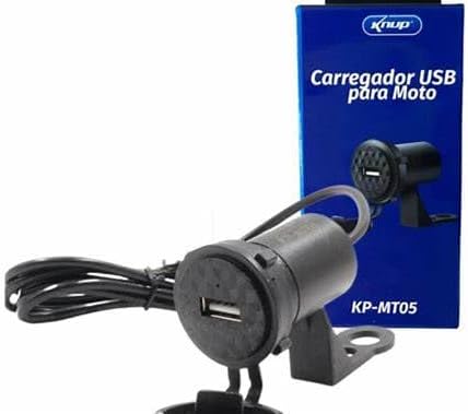 KNUP Carregador USB para Moto 5V KP-MT05 à Prova D'Água Universal...