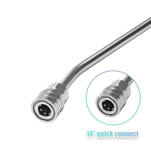 Pressure Washer Extension Wand, 45 Degree Angled Attachment for Undercarriage and Gutter Rod