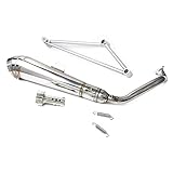OSBUN GP Exhaust Muffler Header System Compatible with Honda Ruckus Zoomer With GY6 (125cc/150cc) Engine Swaps 2002-2015