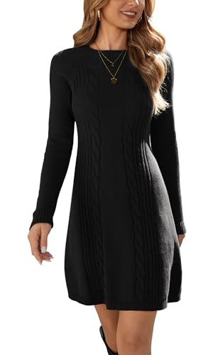 Robe en tricot élégante au bureau ou en sortie chic pour un hiver au chaud