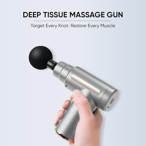 Image of GSEL Massage Gun | Muscle Relaxation Massager for Pain Relief, Athletes & Fitness Recovery | Deep Tissue Body Massage Machine (Silver)