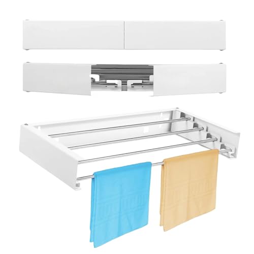 Flanliy Wäscheständer Wandmontage 50 cm - Ausziehbarer...