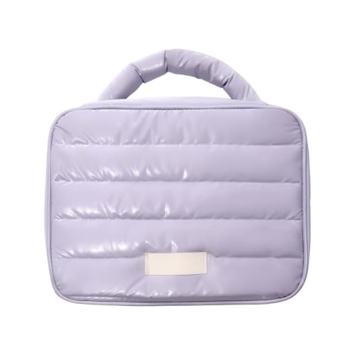 Image of WEMOL Travel Fashion Cosmetic Organizer Storage Bag, Soft Padded - Lavender