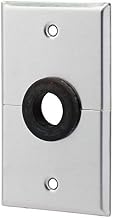 SEMTRON Cable Pass Through Rubber Grommet Wall Plate | 3/4" Grommet, 1 Gang, Split | Stainless Steel | Made in USA