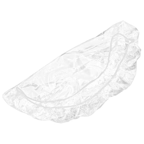 TIKODIDA Mantel Redondo de Plástico Transparente Ajustable, Resistente al Aceite Banda Elástica para Uso en Comedor y Fiestas al Aire Libre, 152 CM
