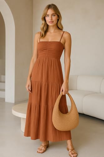 L*Space Mallorca Dress for Women, Full Length Maxi with Adjustable Straps, Tiered Skirt, Chic Dress for Vacation, 100% Cotton2