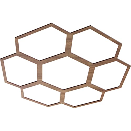 Image of Ekena Millwork 34 inchOD x 12 inchID x 3 /8 inchT Florin Wood Fretwork Pierced Ceiling Medallion, Walnut