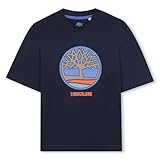 Vestibilità comoda Timberland T60541 Maglietta da ragazzo, Bleu indigo, 10 anni