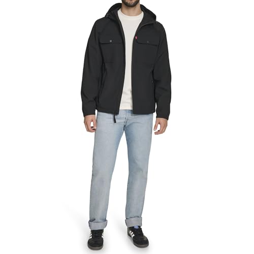 Image of Levi's Men's Hooded Waterproof Arctic Cloth Rain Jacket