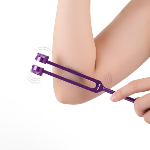 Image of 128 hz Weighted Tuning Fork for Healing Tone Therapy Purple | 128hz Sound Healing Instruments Chakra Meditation Tools Diapasones Terapeuticos Aluminum Alloy Tuning Fork