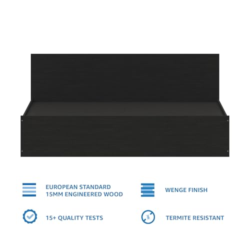 Image of Amazon Brand - Solimo Altamore Engineered Wood King Bed with Box Storage (Wenge Finish)
