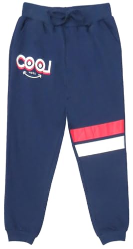 Image of Clothe Funn Boys Loop Knit Track Pant, Orange & Navy, (Pack of 2), 11-12 Years