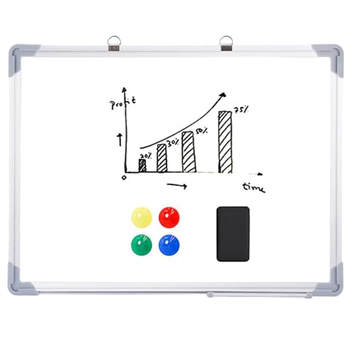 Pizarra magnética de borrado en seco | Planificador de pared para nevera de 30 x 40 cm, pizarra blanca magnética de borrado en seco, para lista de planificación de comidas, cocina, aula, oficina