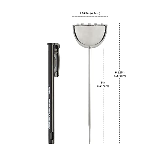 Cdn Proaccurate® Waterproof Digital Thermometer With Protective Sheath, Easy To Read Display, 5" Stem With Thin Tip Probe, Black Display (Dtq450X) #TOP6