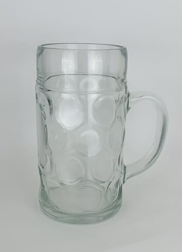 Generisch Brocca di birra in vetro 1 litro/bicchieri/birra/collezionista/birra/bicchiere pils/bar/gastro / 1 pezzo