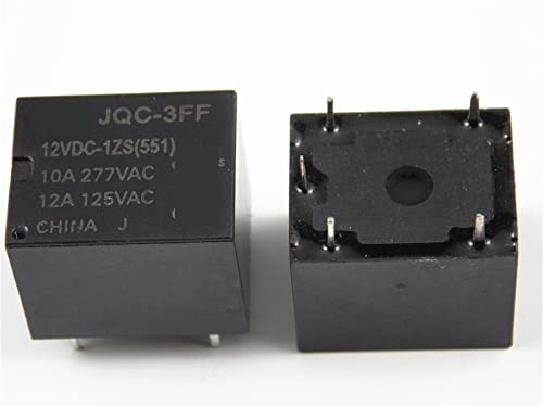 Relé JQC-3FF-12VDC-1ZS con conmutación eficiente de alta capacidad 5 pines lote de 5