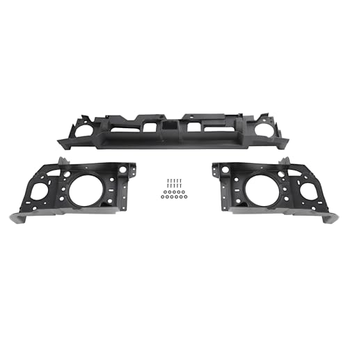 HECASA Header Panel Compatible with 1987-1993 Ford Mustang Front Headlight Mounting Panel 3PCs Replacement for FOZZ8A284A FO1221103 by HECASA - Image 2