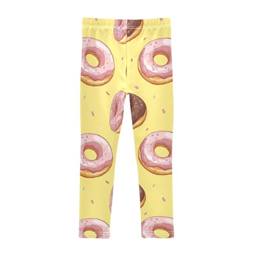 Doughnut Girls Leggings,Workout Leggings for Girls Toddler Athletic Legging Size for 3-10T2
