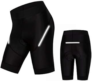 WBNCUAP Reflective Women's Cycling Pants Compression 3/4 MTB Bike Pants Race Fit Lady Cycling Tights Mujer Pantalones Cortos Ciclismo (Color : Shorts, Size : S)