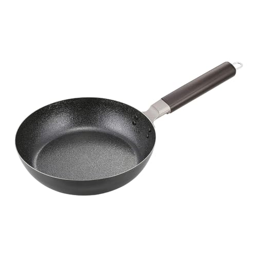 下村企販 フライパン 22cm 【日本製】 ガス火・IH対応 油なじみがよく こびりつきにくい 炒め鍋 お弁当 少人数 ファイバーライン加工 鉄製 燕三条 35142