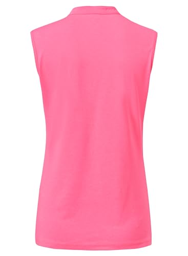 Image of BGOWATU Women's Golf Polo T-Shirts Sleeveless V Neck Collarless Tennis Shirts UV Protection Quick Dry Lightweight