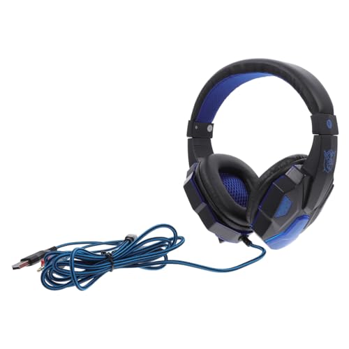 Casque de jeu PC anti mal d'oreilles avec coussinets et micro ajustable